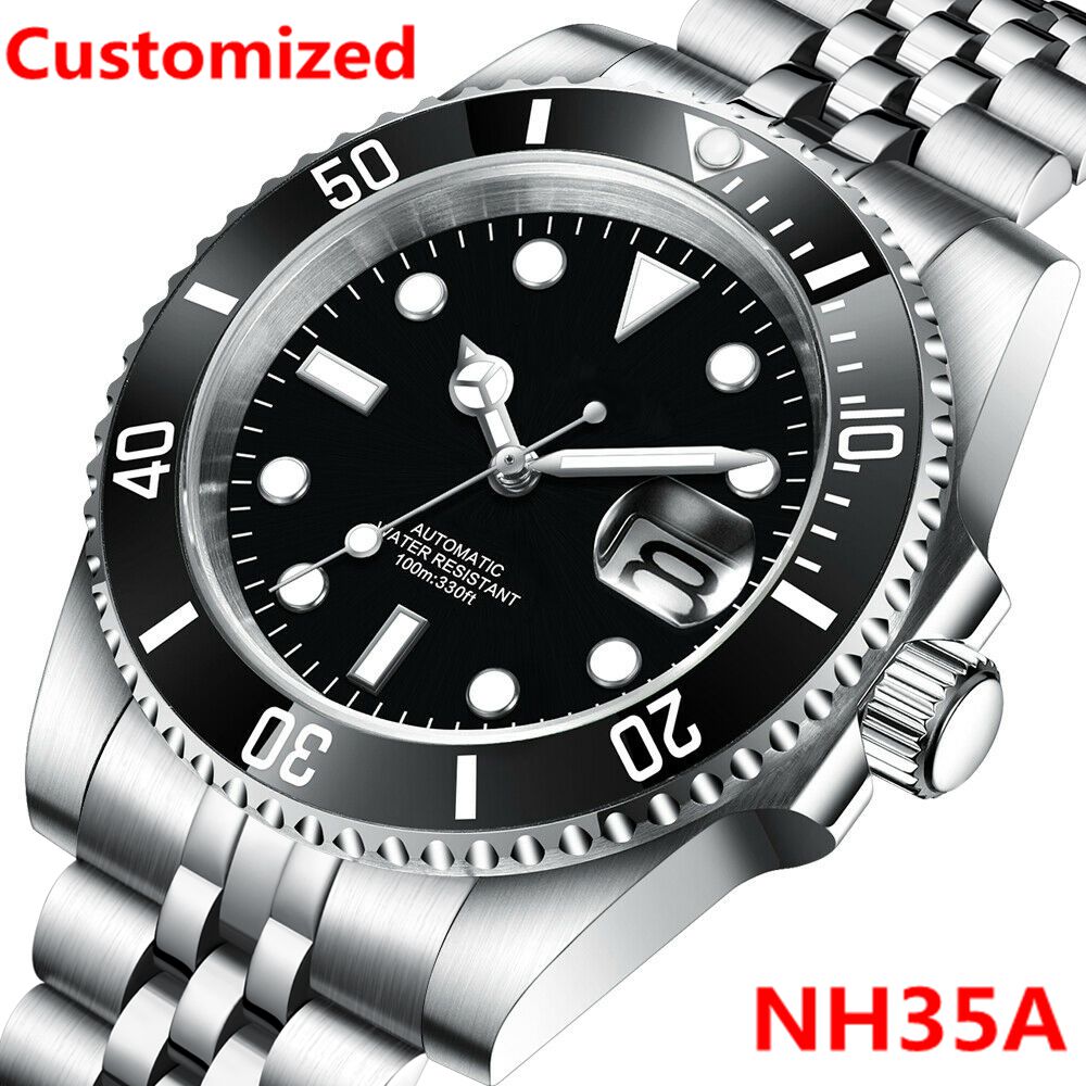 Stainless Bracelet Diver - DIY Logo 40MM Dive Watch NH35