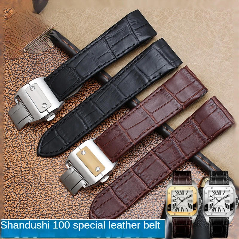 Cartier Watch Santos - Chất Liệu Da Thật Cho Cartier