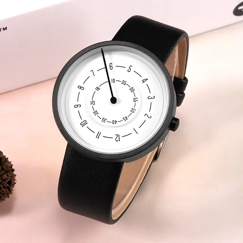 Leather Watch Band Men - 2020 Sáng Tạo Đồng Hồ Đơn