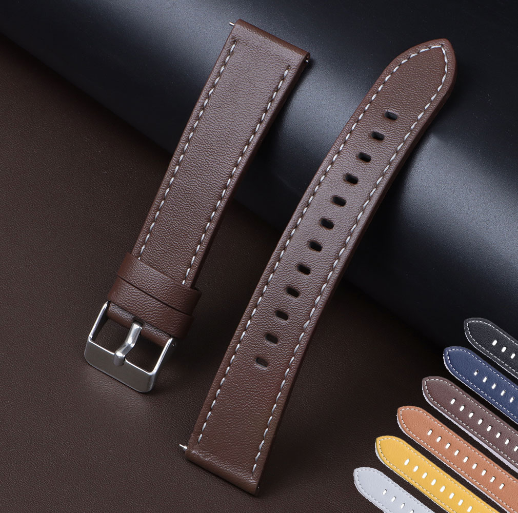 Genuine Calfskin Leather Watch - đánh giá và giá Leather Strap Quick Release