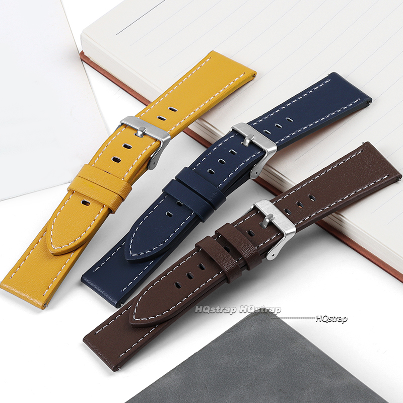 Genuine Calfskin Leather Watch - đánh giá và giá Leather Strap Quick Release