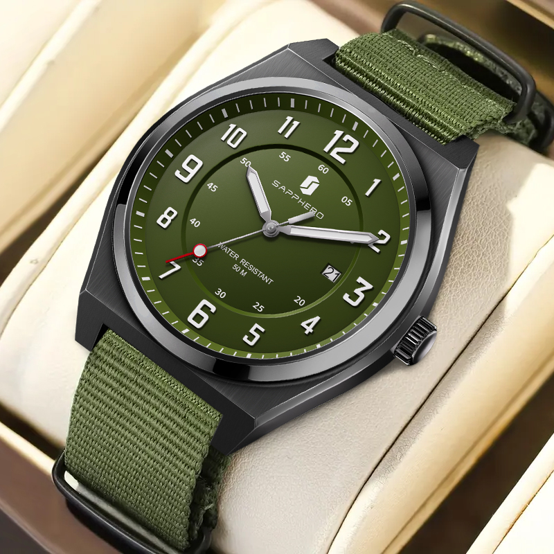 SAPPHERO Men's Sports Quartz W - đánh giá và giá Tropic Strap Vintage